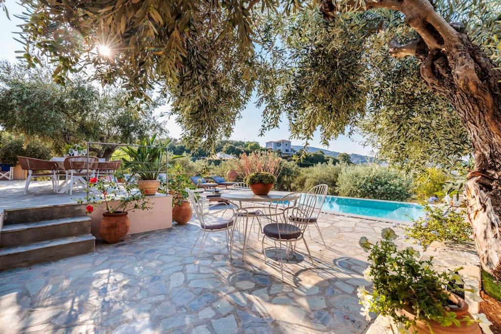 Skopelos Blue Heaven Pool Villa In Olive Grove Екстер'єр фото