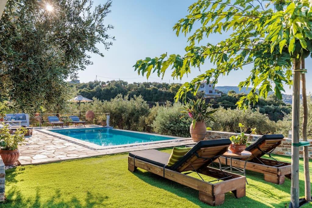 Skopelos Blue Heaven Pool Villa In Olive Grove Екстер'єр фото