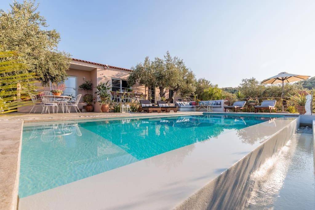 Skopelos Blue Heaven Pool Villa In Olive Grove Екстер'єр фото