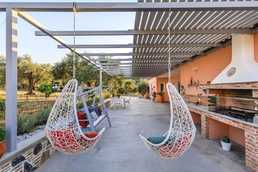 Skopelos Blue Heaven Pool Villa In Olive Grove Екстер'єр фото